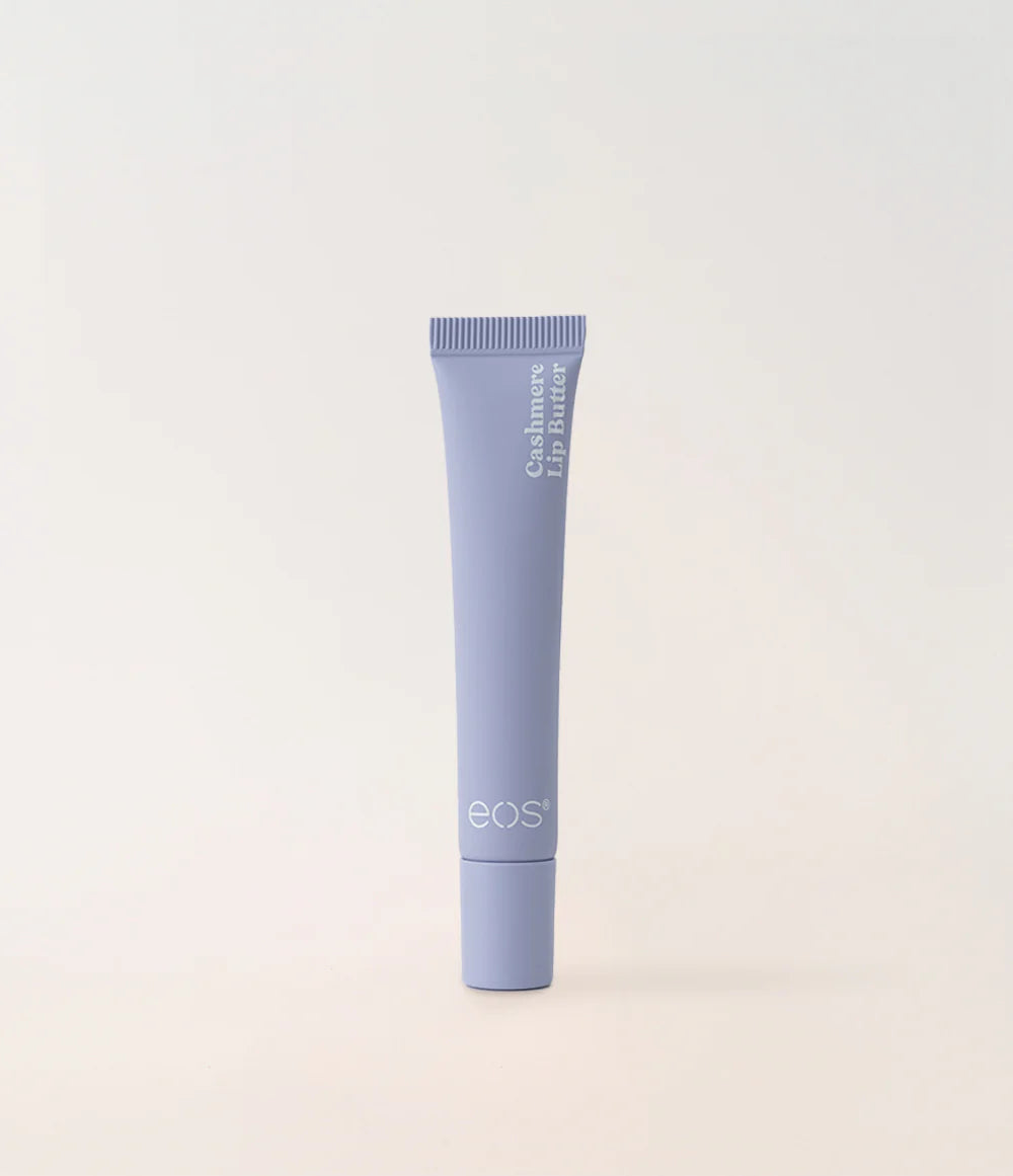 Beurre à lèvres EOS Cashmere, vanille cachemire, peptides repulpants pour des lèvres douces, 10 ml 