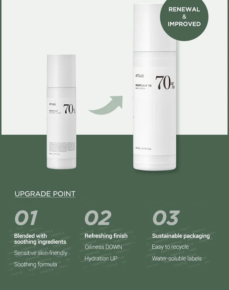 Anua - Heartleaf 70 Lotion Quotidienne 200 ml