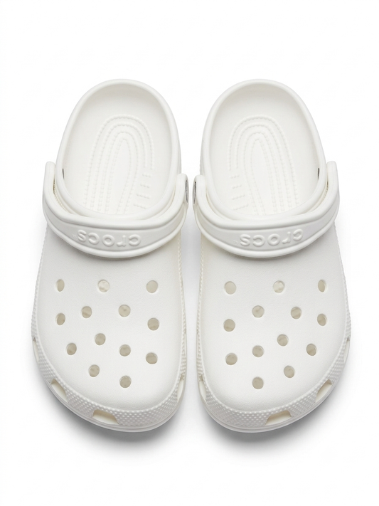 White Classic Crocs