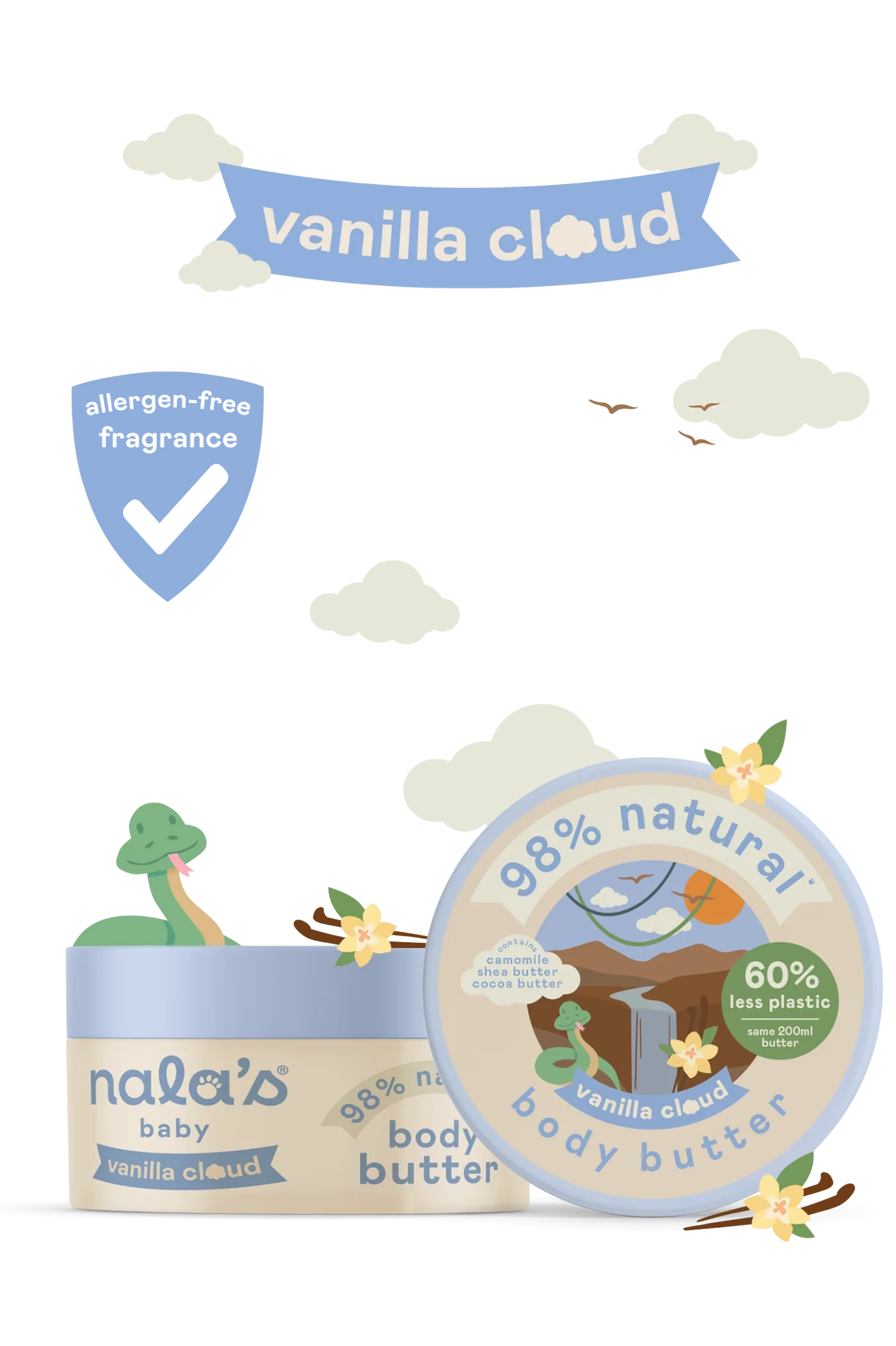 NALA’S VANILLA CLOUD BODY BUTTER – 200ML