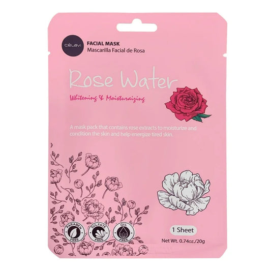 Rose water facial mask