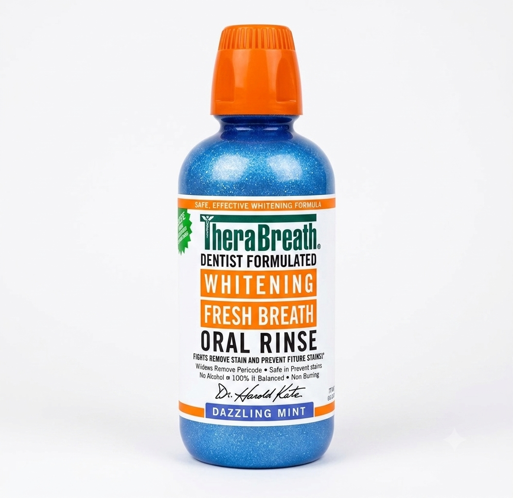 TheraBreath Whitening Fresh Breath Oral Dazzling Mint Mouth wash