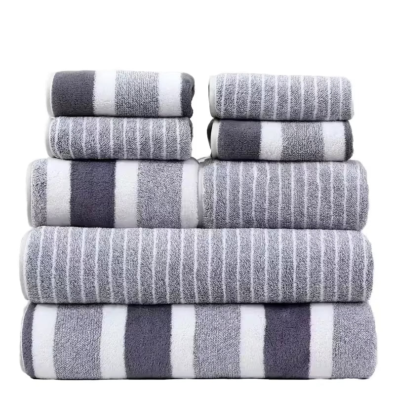 8-PIECE BATH TOWEL SET – 100% COTTON LUXURY COLLECTION