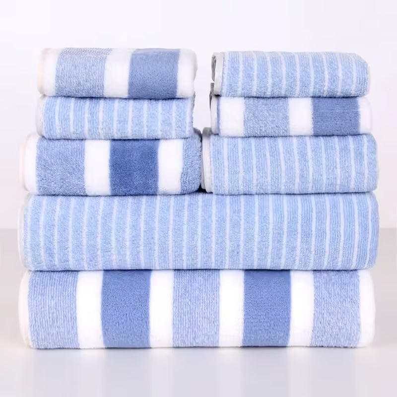 8-PIECE BATH TOWEL SET – 100% COTTON LUXURY COLLECTION