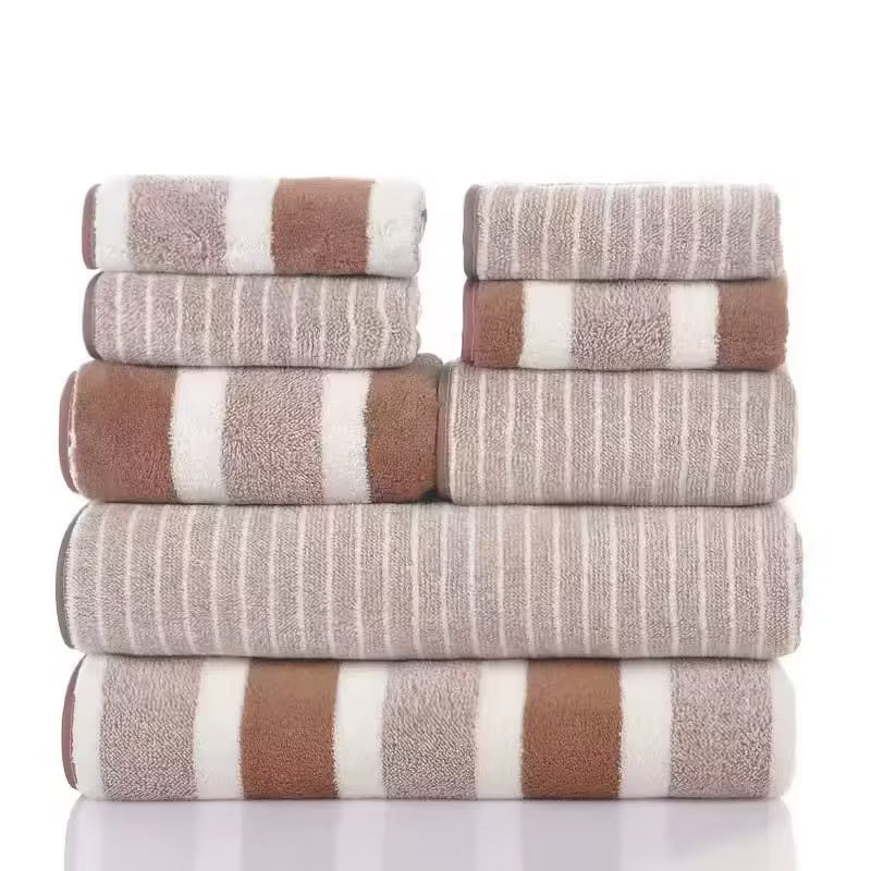 8-PIECE BATH TOWEL SET – 100% COTTON LUXURY COLLECTION