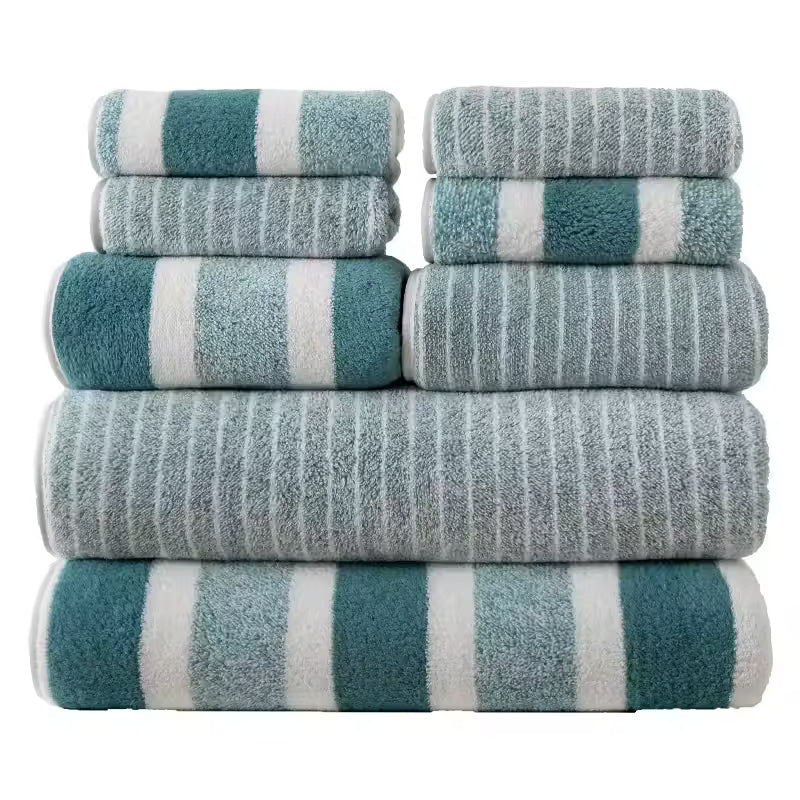 8-PIECE BATH TOWEL SET – 100% COTTON LUXURY COLLECTION