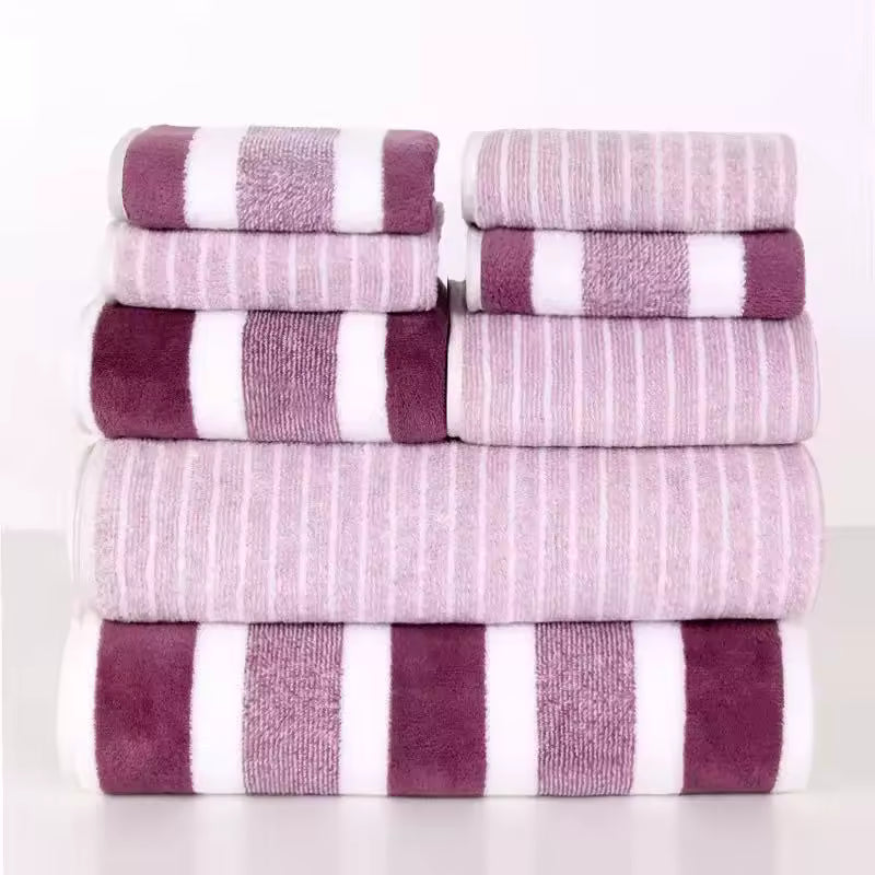 8-PIECE BATH TOWEL SET – 100% COTTON LUXURY COLLECTION
