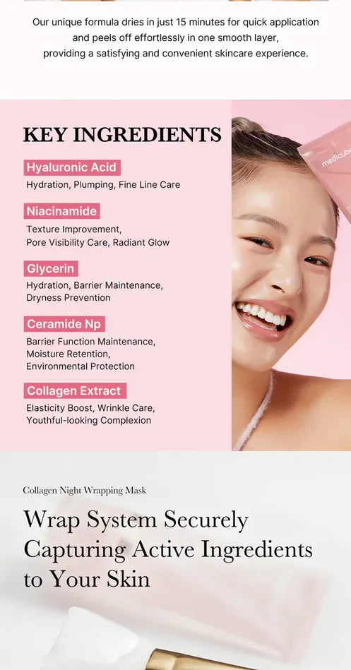 Medicube - Masque enveloppant de nuit au collagène 