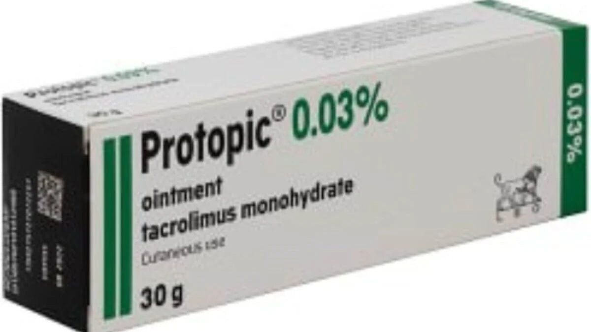 PROTOPIC TACROLIMUS 0.03% FACE OINTMENT 30G (ECZEMA, PSORIASIS AND DERMATITIS)