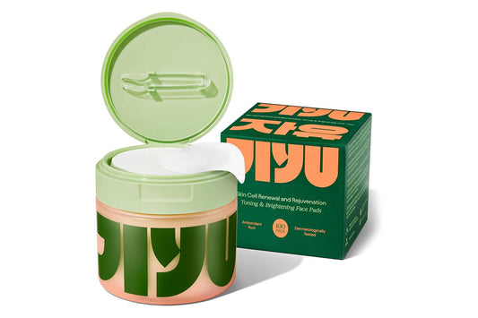 JIYU Toning Polish Pads - Korean Skincare for Dark Spots, Wrinkles & Dull Skin - Hydrating Facial Treatment with Snail Mucin, Niacinamide, Peptides & Centella - 100 Count